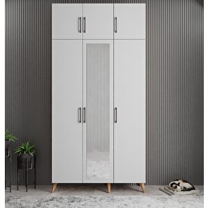 Açelya Portmanto Vestiyer Çam Beyaz 135 Cm M5 Montaj Dahil