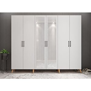Açelya Portmanto Vestiyer Çam Beyaz 240 Cm M6 Montaj Dahil
