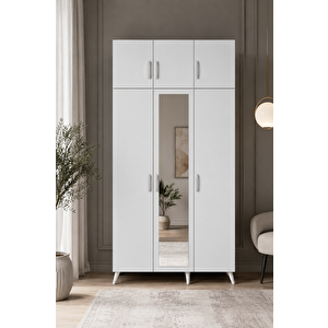 Açelya Portmanto Vestiyer Beyaz 135 Cm M5 Montaj Dahil