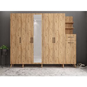 Açelya Portmanto Vestiyer Çam 240cm M7 Montaj Dahil