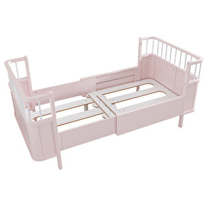 Mdf Beşik, Siesta Büyüyen Beşik 90x130 - Siesta Karyola 90x190 - Pembe