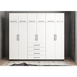Biray 12 Kapaklı Gardırop Dolap Fb 208cm Montaj Dahil
