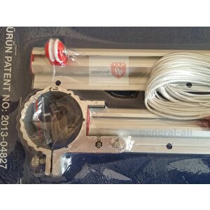 Çamaşır Kurutma Askısı Paslanmaz Alüminyum Katlanır Makaralı Çamaşır Askısı Kelepçeli