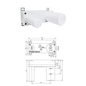 Eca Myra Ankastre Lavabo Bataryası Set Çift Rozet - 102167603c4-yy+102166601c4