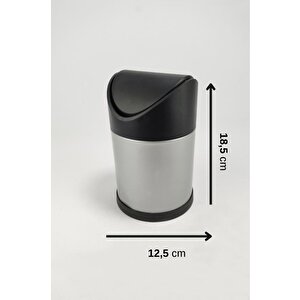 Digithome Masaüstü Ve Tezgah Üstü Çöp Kovası 1,5 Lt Çelik – 851