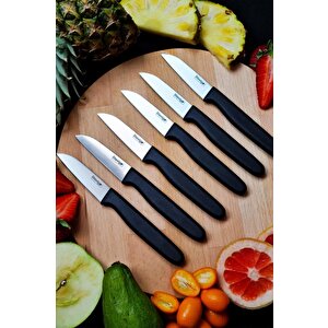 Cut 4 Fruit 6’lı Meyve Bıçak Seti Siyah St-403