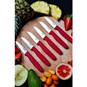 Cut 4 Fruit 6’lı Meyve Bıçak Seti Kırmızı St-404