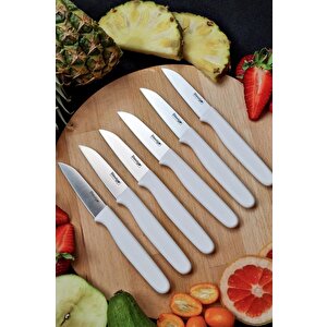Stevig Cut 4 Fruit 6’lı Meyve Bıçak Seti Beyaz St-405