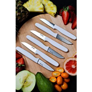 Cut 4 Fruit 6’lı Meyve Bıçak Seti Beyaz St-405