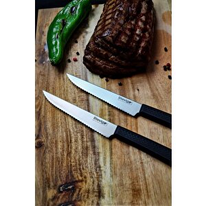 Cut 4 Steak Biftek Bıçağı Seti 2 Parça Siyah 12 Cm St-400.007