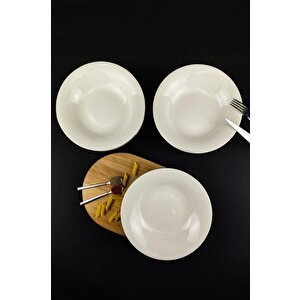 6’lı Gold Rim Istanbul Porselen Çukur Tabak Yemek Tabağı Seti 21 Cm Altın – Tl4036341 C320.003