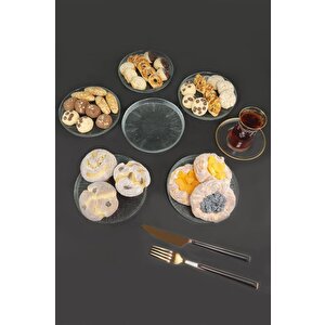 Digithome Rexy 6'lı Cam Pasta Tabağı 16 Cm - Akc523