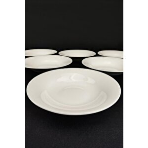 Digithome 6'lı Istanbul Form Porselen Çukur Tabak Yemek Tabağı Seti 20 Cm Krem – Tl4034361 C320.003