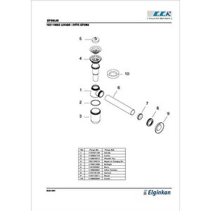 Eca  Plastik Taslı Lavabo/eviye Mutfak Sifonu 102119003