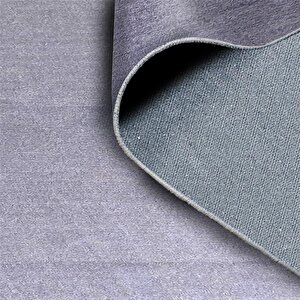 Modern Şönil Dokuma Halı Salon Halısı Kaymaz Tabanlı Açık Gri 160x230 cm