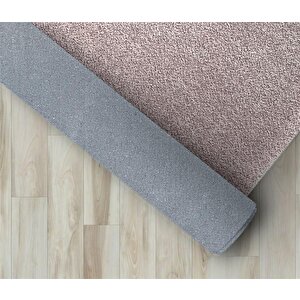 Modern Desenli Bulanık Pudra Rose Şönil Dokuma Halı Kaymaz Tabanlı 160x230 cm