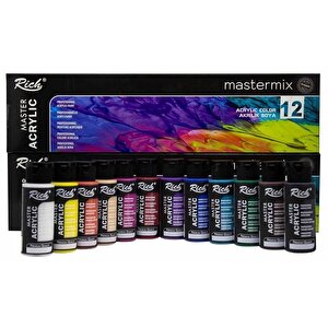 Mastermix Akrilik Boya 60 Cc 12 Li Canlı Renkler