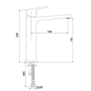 Eca Tiera Orta Boy Lavabo Bataryası Mat Siyah 102188003c1