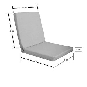 Dekosoy Dış ve İç Mekan Sandalye Minderi Su Geçirmez 90cmx45cm