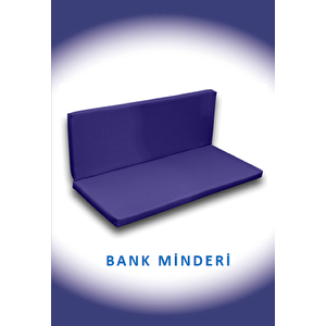 Arkalıklı Bank Minderi 110x50x5cm Saks Mavisi