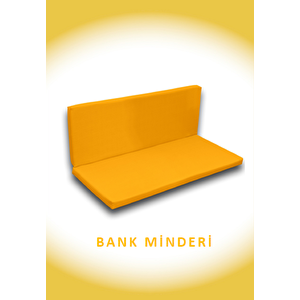 Arkalıklı Bank Minderi 110x50x5cm Sarı