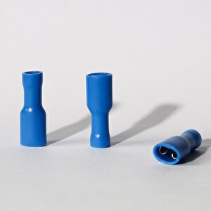 Eurowest 2,5mm Dişi Faston Tip Tam İzole Mavi Kablo Ucu ( 400 Adet )