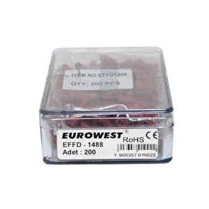 Eurowest Effd-1488 1,5mm Di̇şi̇ Faston Ti̇p Tam İzole Kablo Ucu ( 400 Adet )