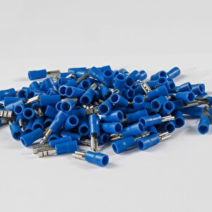 2,5mm Dişi Faston Tip İzoleli Mavi Kablo Ucu ( 200 Adet )