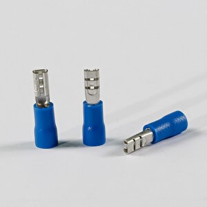 2,5mm Dişi Faston Tip İzoleli Mavi Kablo Ucu ( 200 Adet )