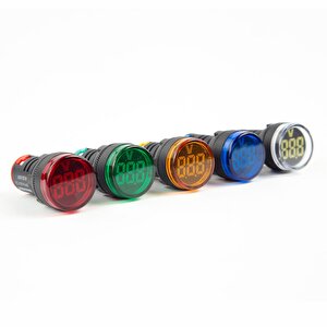 Ew16-22lv-s 22mm Led Voltmetre (24/550v-sari)