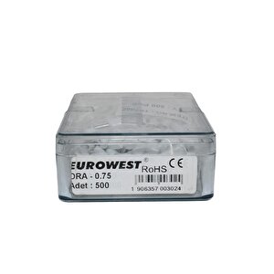 Eurowest Dra-0.75 Alman Normu Çi̇ft Gi̇ri̇şli̇ Beyaz Kablo Yüksüğü ( 500 Adet )