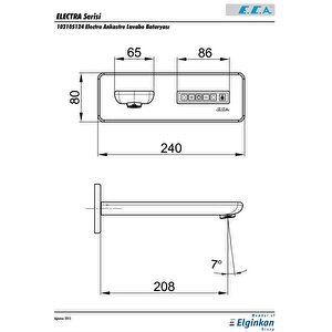 Eca Electra Ankastre Dokunmatik Lavabo Bataryası 102105124