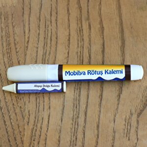 Mobilya Rötuş Kalemi + Ahşap Dolgu Boya Kalemi 2'li Set Krem Çizik Giderici Çatlak Kapatıcı