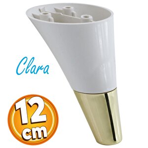Clara Mobilya Kanepe Sehpa Tv Ünitesi Baza Koltuk Ayağı Krem Gold Renk 12 Cm Ayakları