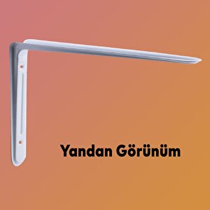 Raf Altı Raf Tutucu Ayak Ferforje Beyaz Klas  31.5 X 21.5 Cm 2 Adet (no:4)