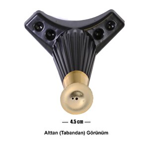 Mobilya Kanepe Koltuk Ünite Sehpa Ayağı 15 Cm Baza Ayak Siyah-gold