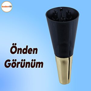 Clara Mobilya Kanepe Tv Ünitesi Konsol Koltuk Ayağı Siyah Gold Renk 18 Cm Ayakları