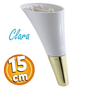 Clara Mobilya Kanepe Sehpa Tv Ünitesi Baza Koltuk Ayağı Krem Gold Renk 15 Cm Ayakları
