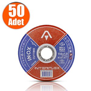 İnterflex İnox Metal Kesici Taş Disk 115x1.0x22.23 Mm (50 Adet)