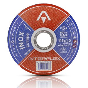 İnterflex İnox Metal Kesici Taş Disk 115x1.0x22.23 Mm (50 Adet)