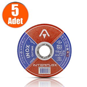 İnterflex İnox Metal Kesici Taş Disk 115x1.0x22.23 Mm (5 Adet)