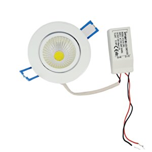 5 Watt Led Spot Trafolu Beyaz Kasa Beyaz Işik (yce-n5) (2 Adet)