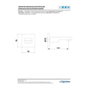 Eca Ankastre Banyo Bataryası Çıkış Ucu Grubu 102159205-k