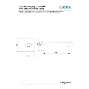 Eca Luna Ankastre Banyo Bataryası Çıkış Ucu Grubu 102159206-k