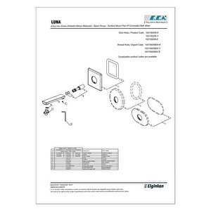 Eca Luna Ankastre Banyo Bataryası Çıkış Ucu Grubu 102159206-k