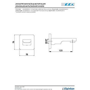 Eca Ankastre Banyo Bataryası Çıkış Ucu Mat Siyah 102159205c1-k
