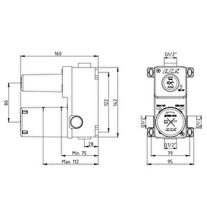 Eca Ankastre Banyo Bataryası Sıva Altı- 2 Yollu Altın Gold 102866201