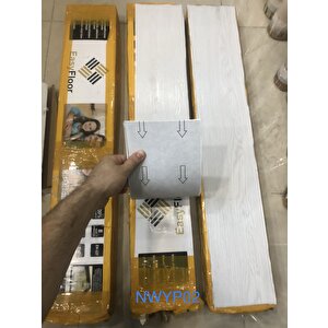 Nwyp02 Açık Gri Budaklı Yapışkanlı Ahşap Pvc Yer Döşeme Parkesi