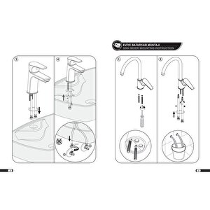 Eca Luna Yüksek Tip Lavabo Bataryası- Altın 102808949