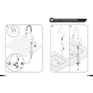 Eca Luna Yüksek Tip Lavabo Bataryası- Altın 102808949